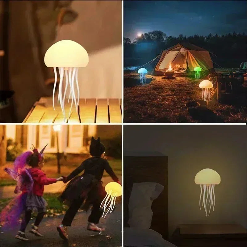🪼 Cute LED Jellyfish Night Light – Rechargeable Mood Lamp