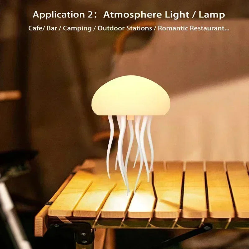 🪼 Cute LED Jellyfish Night Light – Rechargeable Mood Lamp