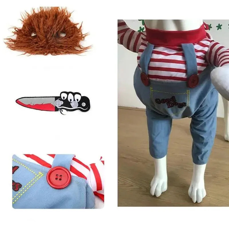 Funny Knife-Holding Pet Costume