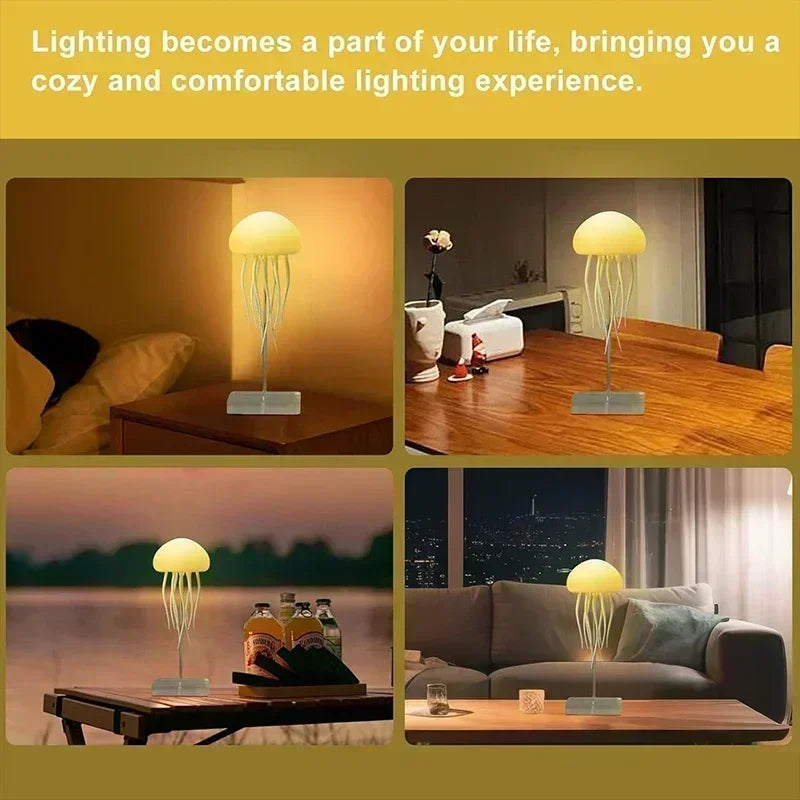 🪼 Cute LED Jellyfish Night Light – Rechargeable Mood Lamp