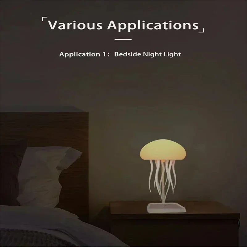 🪼 Cute LED Jellyfish Night Light – Rechargeable Mood Lamp