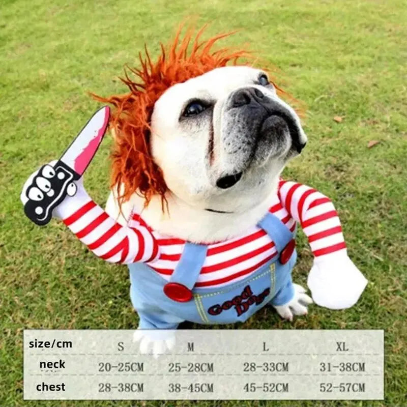 Funny Knife-Holding Pet Costume