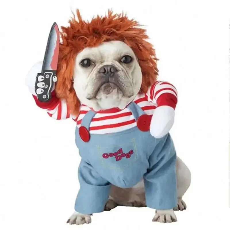 Funny Knife-Holding Pet Costume