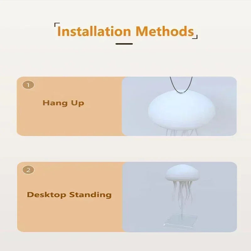 🪼 Cute LED Jellyfish Night Light – Rechargeable Mood Lamp